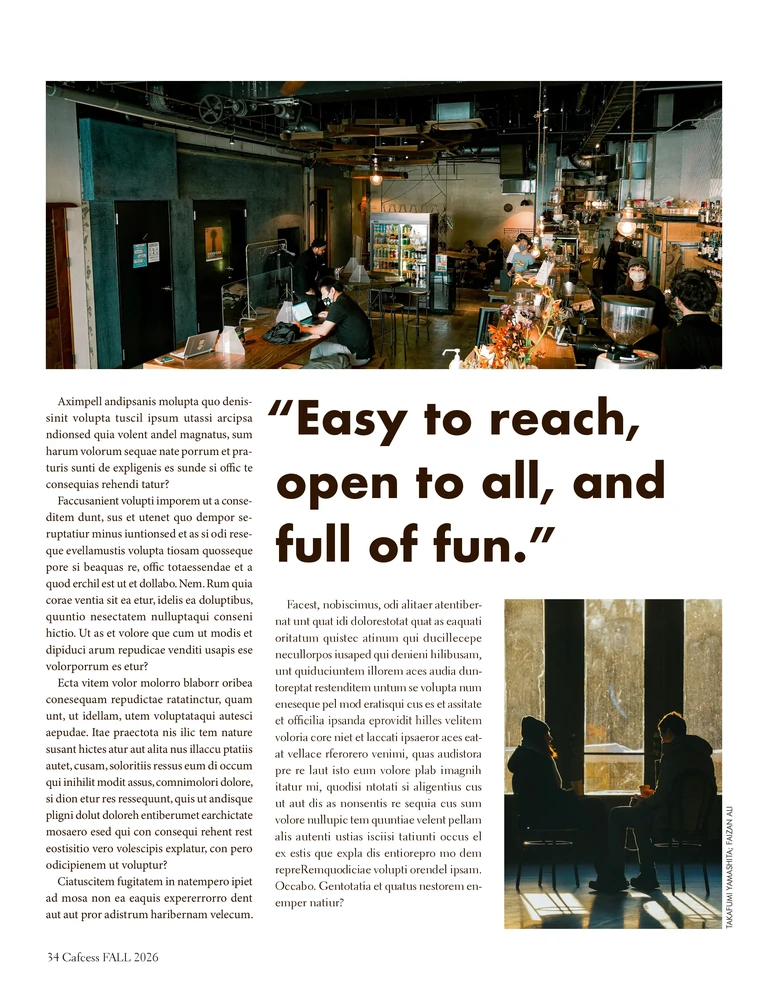 Cafcess editorial page
